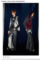 Vintage Reversible Sparkling Spider Fleece Vest