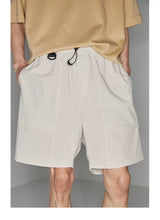 Plaid Multi-Pocket Elastic Waist Shorts