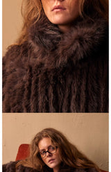 Unisex Oversized Knee-length Faux Fur Coat