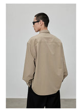 Relaxed Fit Leather Patch Pocket Shirt