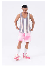 Men's Loose Striped Knit Tank Top