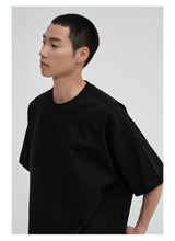 Crew Neck Raw Hem Short-Sleeve Tees