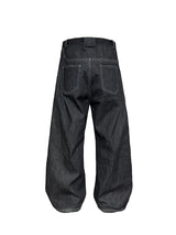 Slant Fly Flared Raw Denim Pants