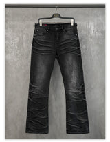 Stretchy Washed Flared Jeans