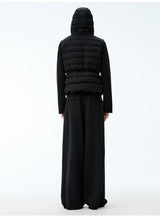 Leopard Print Jacquard Pleated Straight Pants