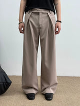 Pleated A-line Tailored Casual Pants
