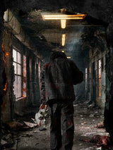 Bloodstained Raw Denim Riveted Fitted Jacket