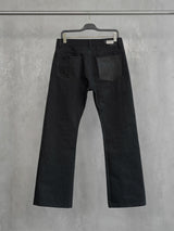 Heavy Black Boot-Cut Jeans