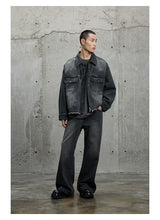 Vintage Washed Flared Denim Pants