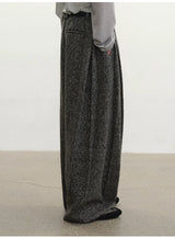 Loose Pleated Wool Pants