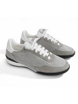 Gray Horsehair Platform Sneakers