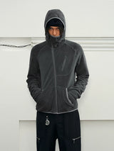 Men's Heated Zip Hooded Fleece Jacket