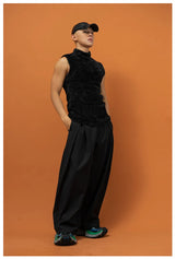 Men's Pleated Wide Leg Dress Pants