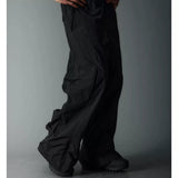 Waterproof Irregular Zippered Baggy Trench Pants
