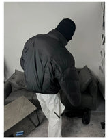 Men's Black Cross Armoured Down Coat