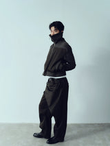 Army Green Dual Waist Casual Pants