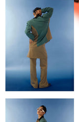 Pleated Belted Punk Retro Flared Pants