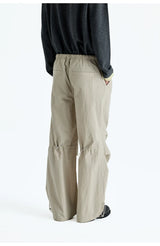 Drawstring Waist Nylon Cotton Parachute Pants