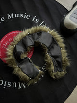 Ten-Color Removable Snap Fur Collar