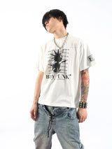 Two-tone Washed Distressed Mickey Tee