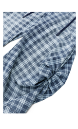 Loose Gradient Washed Plaid Print Jeans