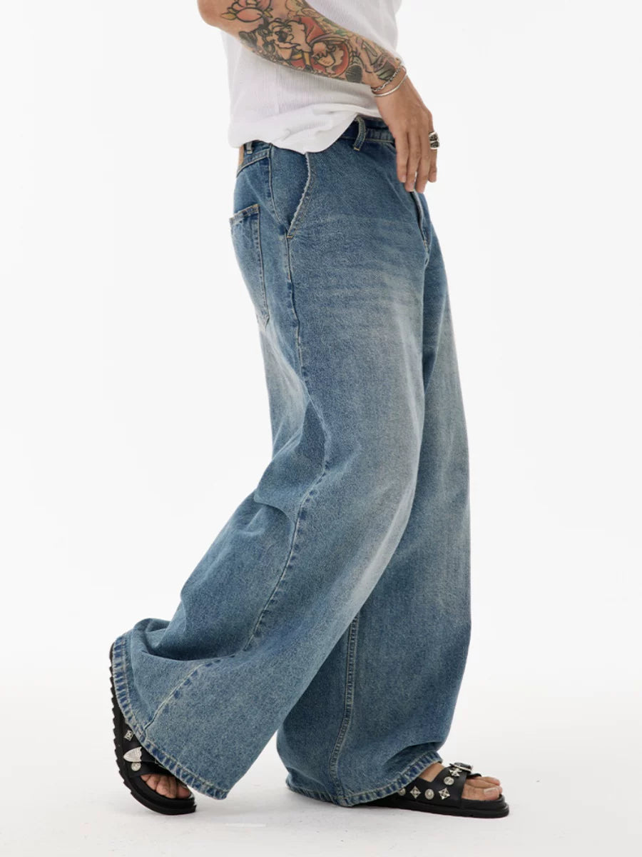 Unisex Vintage Wide Leg Jeans