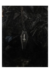 Handmade Distressed Gothic Devil Coffin Necklace