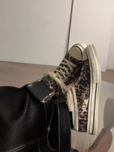 Leopard Print 1970s Long Tongue Sneakers