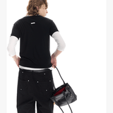 Lightweight Colorblock Two-in-one Three-quarter Sleeve Tee