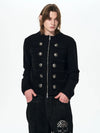 Men's Black Knit Sweater Coat