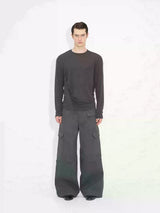 Comfortable Rippled Wool Long Sleeve Top