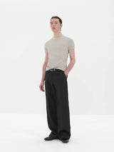 Slim Fit Paneled Merino Lyocell Tee