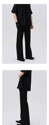 Men's Stretchy Tailored Flared Casual Pants