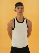 Men's Color Block Rib Knit Vest