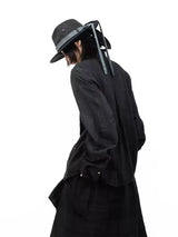 Wool Hat With Removable Ribbon Buckle