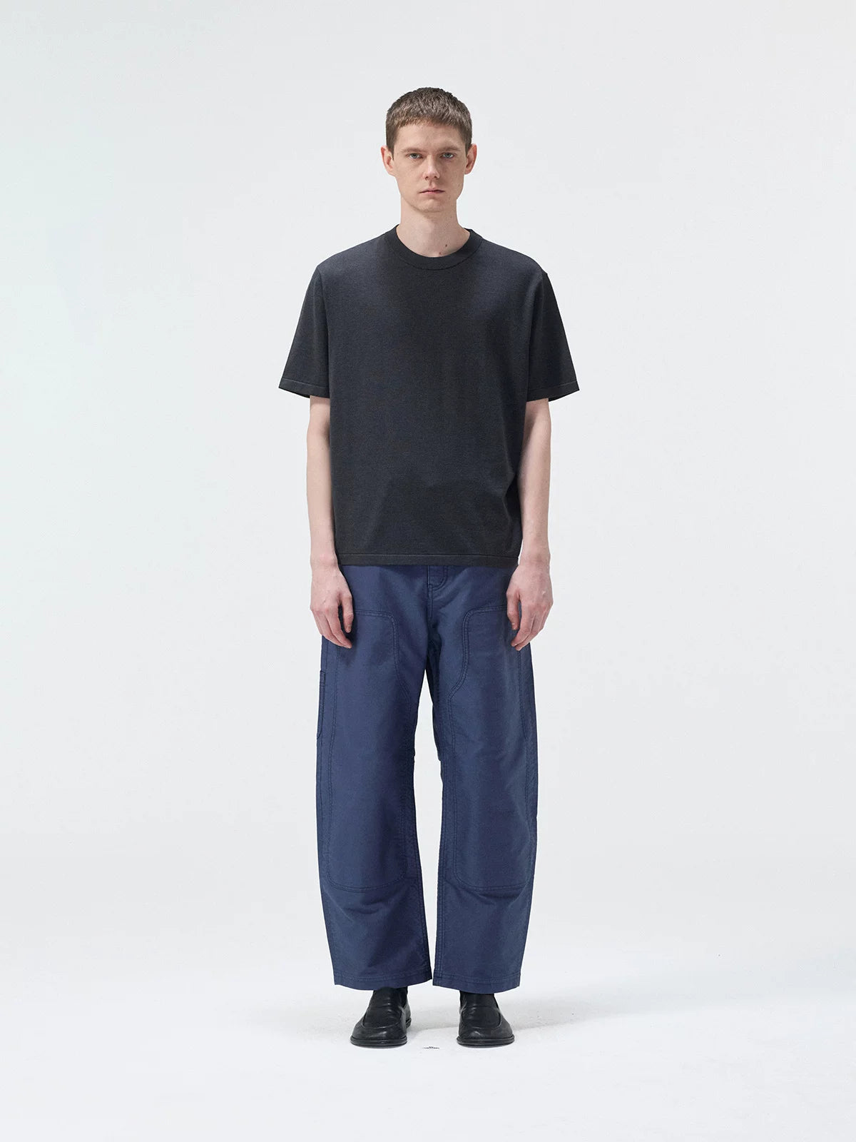 Short Sleeve Wool Silk Knit Top
