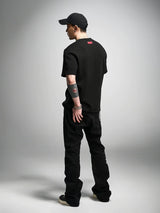 Black Boxy Short Sleeve Modal Tee