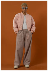 Men's Drawstring Wool Wide Leg Pants
