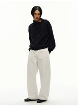 Distressed Fleece Lined Banana Jeans