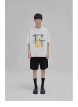 Graffiti Print Double Mercerized Tee