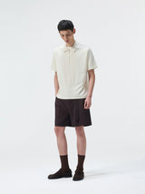 Short Sleeve Wool Silk Knit Top