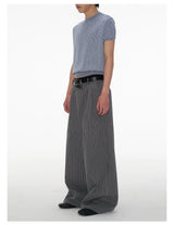 Plaid Pleated Wide Leg Pants