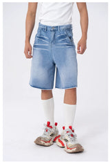 Men's 5-Inch Washed Blue Denim Shorts