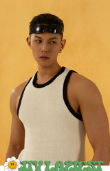 Men's Color Block Rib Knit Vest