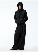 Leopard Print Jacquard Pleated Straight Pants