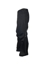 Black Denim Wide Flare Pants
