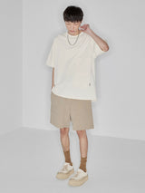 Plaid Multi-Pocket Elastic Waist Shorts