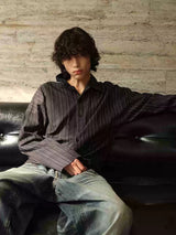 Striped Drop Shoulder Shirts