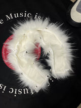 Ten-Color Removable Snap Fur Collar