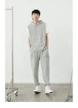 Stripe Plush Drawstring Track Pants